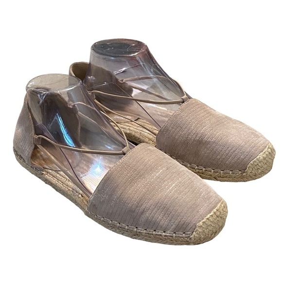 Eileen Fisher Lee Espadrille Flat size 10 suede minimalist casual beachy - Picture 7 of 14